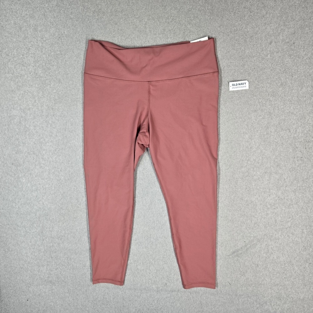 Old Navy Women Activewear Pant XL Pink Powersoft Legging High Rise 7/8 Ankle NWT